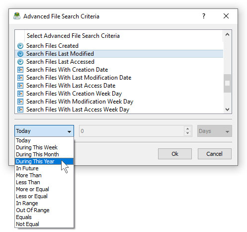 DiskSavvy Analyze Disk Space By Modification Year