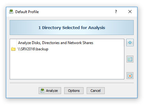 DiskSavvy Analyze Network Share Command Dialog
