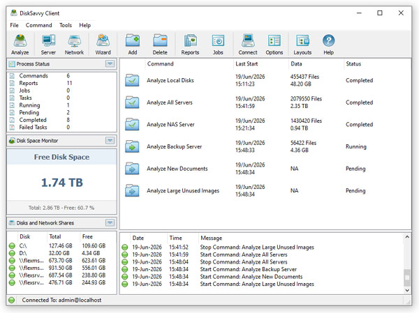 Disk Space Analysis Server