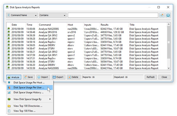 DiskSavvy Server Analyze Disk Usage Per User