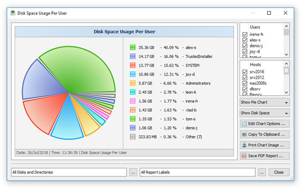 DiskSavvy Server Disk Space Usage Per User